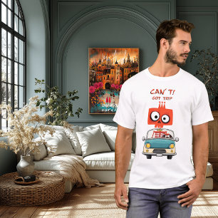 Camiseta Esqueleto de Viagem Engraçado   Não Posso. Tenho V