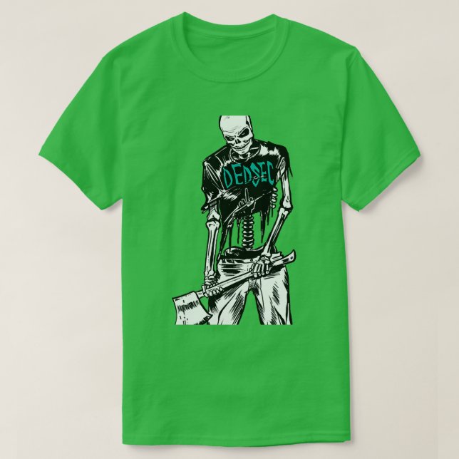 Camiseta Esqueleto Dedsec com ax (Frente do Design)