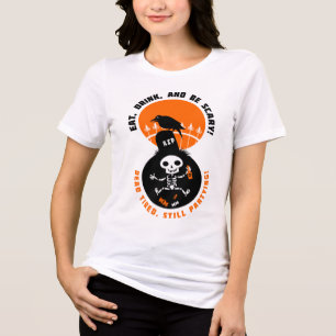 Camiseta Esqueleto Divertido Celebra o Halloween