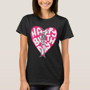 Camiseta Esqueleto Divertido do Coração do Dia dos Namorado