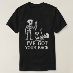 Camiseta Esqueleto Divertido “Estou Aqui Para Você” Piada –