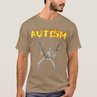 Camiseta Esqueleto do Autismo Especificamente Danki