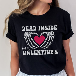 Camiseta Esqueleto do dia de os namorados, Namorados Gótico
