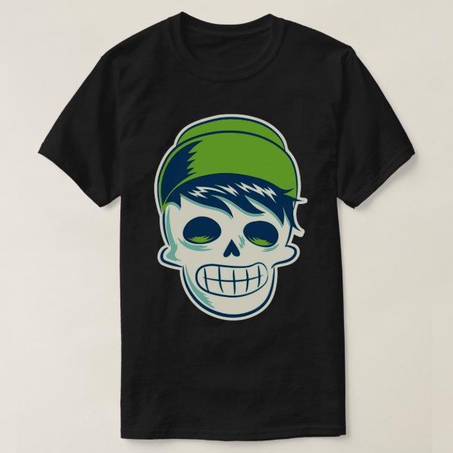 Camiseta Esqueleto do hipster com Beanie (Frente do Design)
