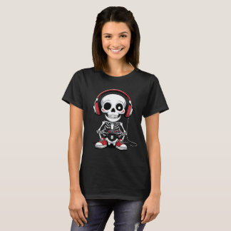Camiseta Esqueleto do jogador - Jogos do Dia de as Bruxas e