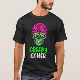 Camiseta Esqueleto do Jogo de Vídeo do Halloween do Zombie
