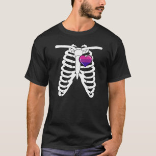 Camiseta Esqueleto do Orgulho de Halloween Bissexual Lgbtq