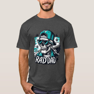 Camiseta Esqueleto do Pai Rad Funny do Dia de os pais Retro