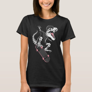 Camiseta Esqueleto do Skate T-Rex - Vintage Ska de Dinossau
