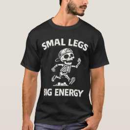 Camiseta Esqueleto Engraçado Correndo - Pernas Pequenas Gra