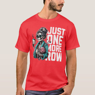 Camiseta Esqueleto Engraçado Crochê Tricô Amante Apenas Um 