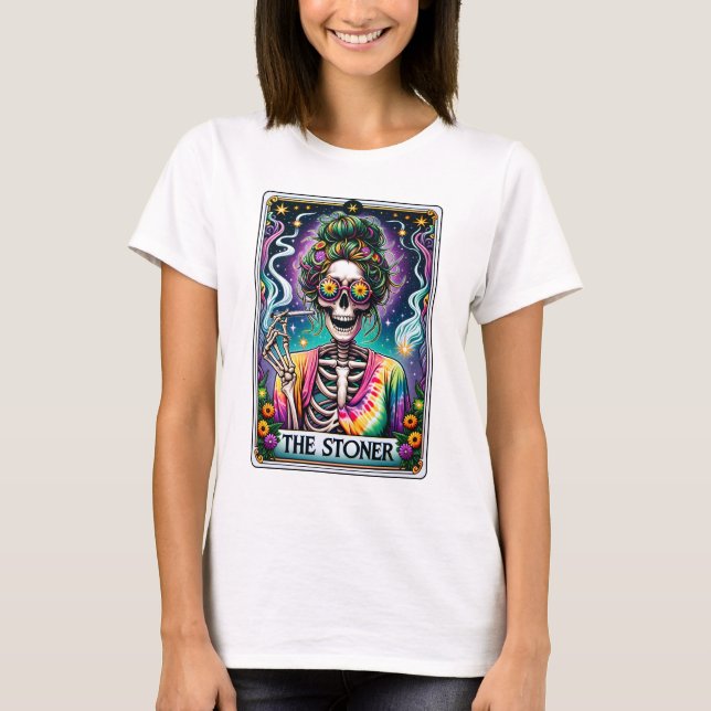 Camiseta Esqueleto Engraçado Tarot (Frente)