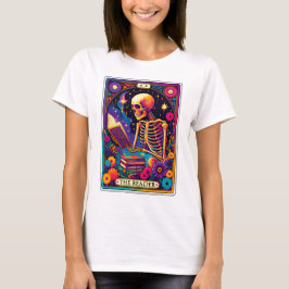 Camiseta Esqueleto Engraçado Tarot Do Leitor