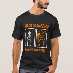 Camiseta Esqueleto Eu Visto Laranja Para Sensibilização Do