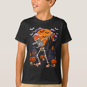 Camiseta Esqueleto fazendo dabbing fantasia de Halloween jo