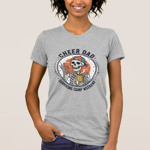 Camiseta Esqueleto Fim de Semana de Comp Cheer Pai