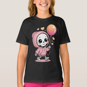 Camiseta Esqueleto Fofo Segurando Balão Dia dos Namorados H
