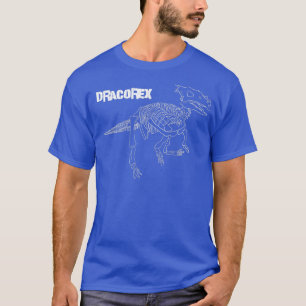 Camiseta Esqueleto Fóssil do Dinossauro Dracora
