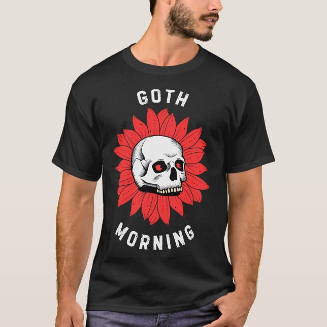 Camiseta esqueleto gótico humor negro (Frente)