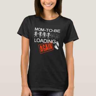 Camiseta esqueleto gravidez halloween mãe carregando espera