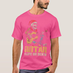 Camiseta Esqueleto Guitarista das Mulheres - Instrumento Ac