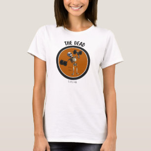 Camiseta Esqueleto/Halloween/divertido/ginásio