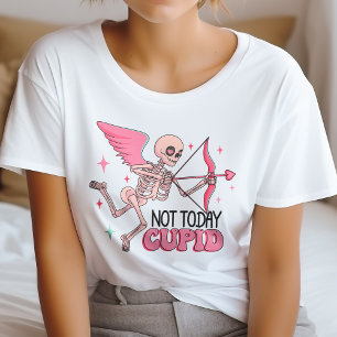 Camiseta Esqueleto Hoje Não É Anti-Valentina Cupido