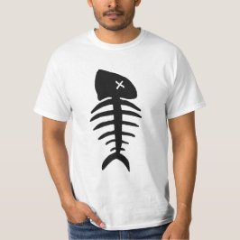 Camiseta esqueleto inoperante dos peixes