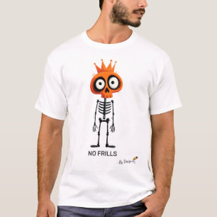Camiseta Esqueleto Laranja Sem Frescuras Design Irônico