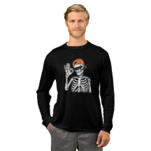 Esqueleto legal com Boné laranja | Halloween de Sa