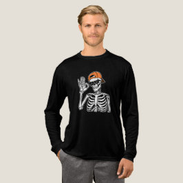 Camiseta Esqueleto legal com Boné laranja | Halloween de Sa