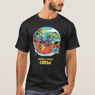 Camiseta Esqueleto Legal Da Tripulação De Férias No Verão B