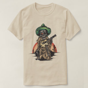 Camiseta Esqueleto Mexicano com Violão