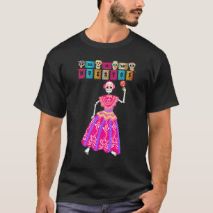 Camiseta Esqueleto Mexicano Dia de los Muertos do Dia da De