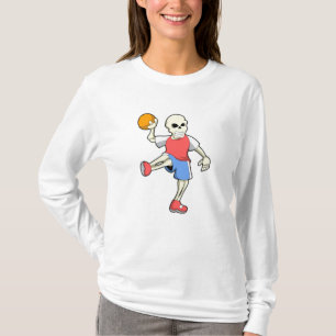 Camiseta Esqueleto no jogador de Andebol com Handball