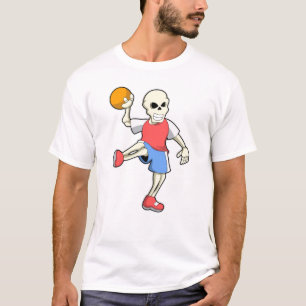 Camiseta Esqueleto no jogador de Andebol com Handball