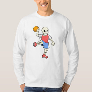 Camiseta Esqueleto no jogador de Andebol com Handball