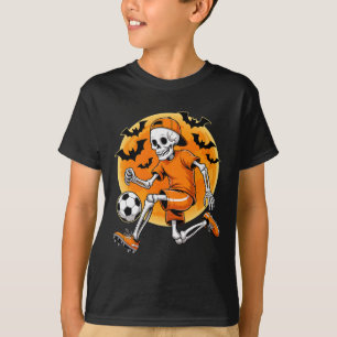 Camiseta Esqueleto Pé de Futebol Meninos Crianças Festa de