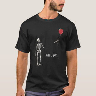 Camiseta Esqueleto Perdeu Balão, Humor Negro Halloween