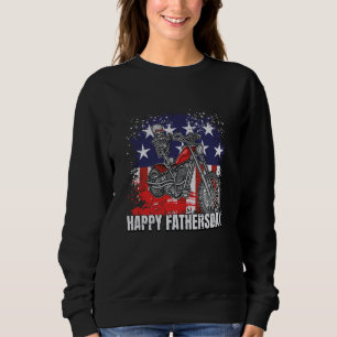Camiseta Esqueleto Pilotando Moto Feliz Dia dos Pais Engraç