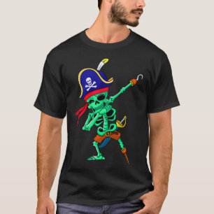 Camiseta Esqueleto Pirata Dança Fantasma do Halloween Dabbi