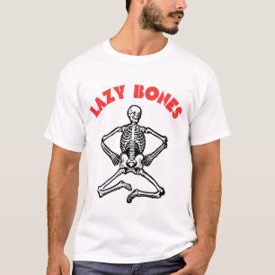 Camiseta Esqueleto Preguiçoso Humor Sarcástico