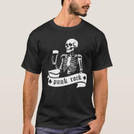 Camiseta esqueleto punk rock
