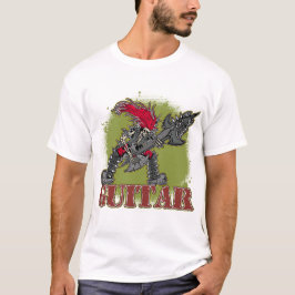 Camiseta Esqueleto que joga a guitarra elétrica