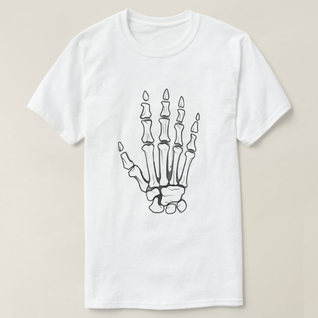 Camiseta Esqueleto Rasgando (Frente do Design)