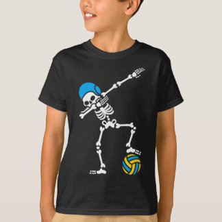 Camiseta Esqueleto se divertindo Dab dab em pólo aquático H