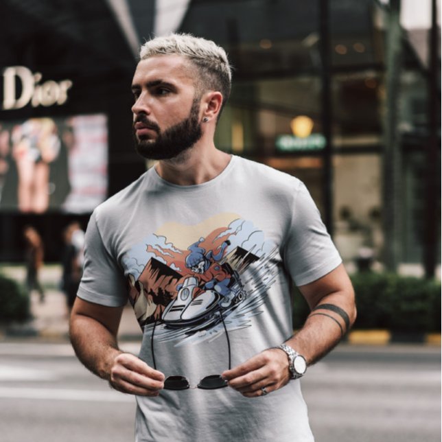 Camiseta Esqueleto Snowmobile (Criador carregado)