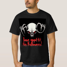 Camiseta Esqueleto Terrível com o Horror do Halloween Verme
