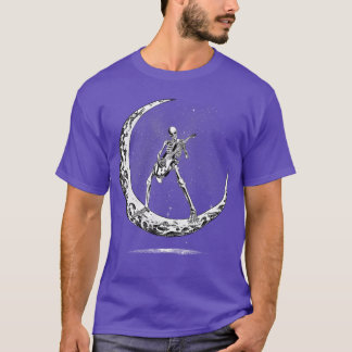 Camiseta Esqueleto Tocando Guitarra Rock And Roll Para Home