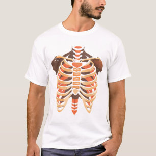Camiseta Esqueleto torácico de halloween